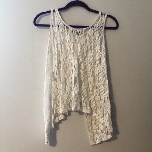 Lace open back sleeveless top